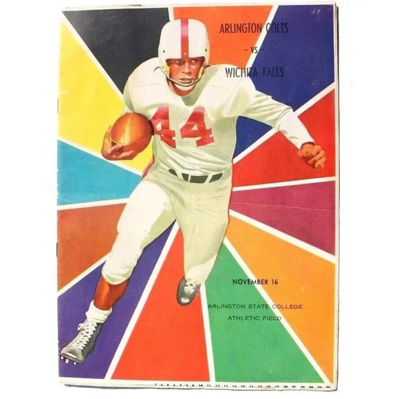 1956 ARLINGTON COLTS vs WICHITA FALLS COYOTES Texas High School FOOTBALL Program - Picture 1 of 1